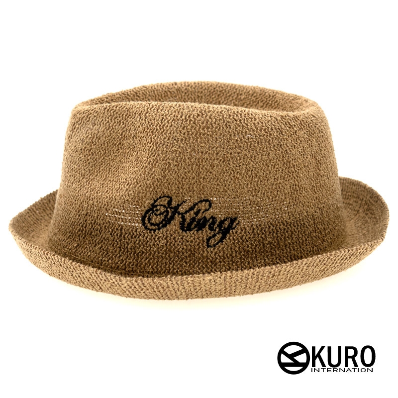 KURO-SHOP-咖啡色小童KING草帽紳士帽