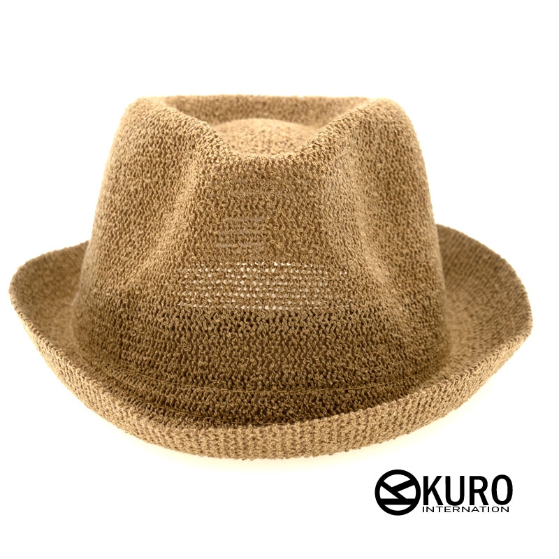 KURO-SHOP 咖啡色 小童 草帽紳士帽
