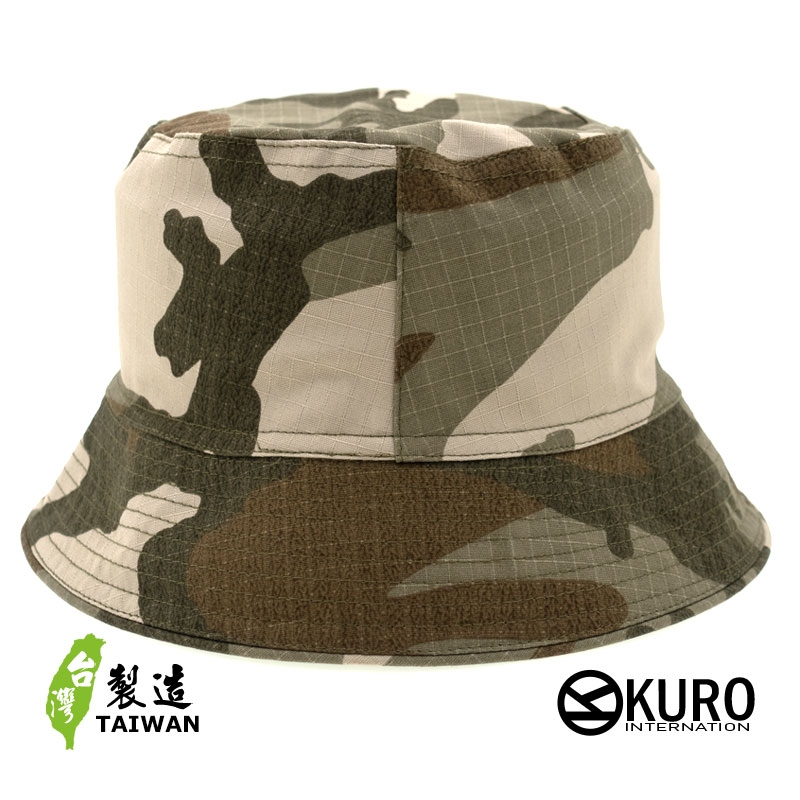 KURO-SHOP 台灣製造 復古迷彩棉質漁夫帽(可客製化電繡)