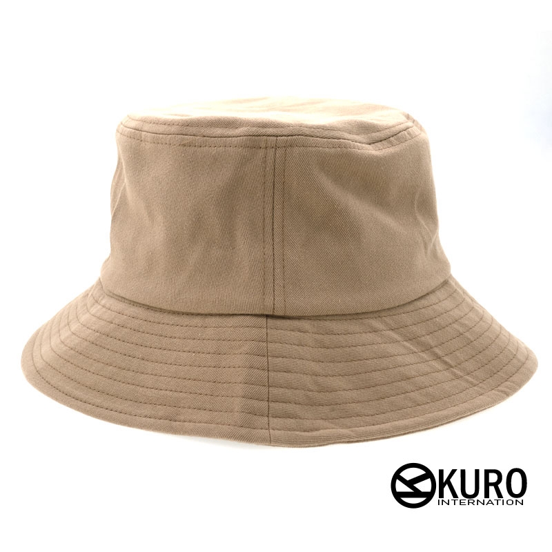 KURO-SHOP 鴕色大頭版 棉質漁夫帽(可客製化電繡)