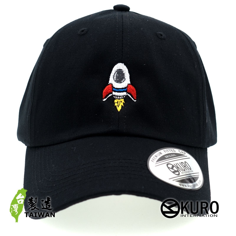 KURO-SHOP 火箭 電繡 老帽 棒球帽 布帽(可客製化)