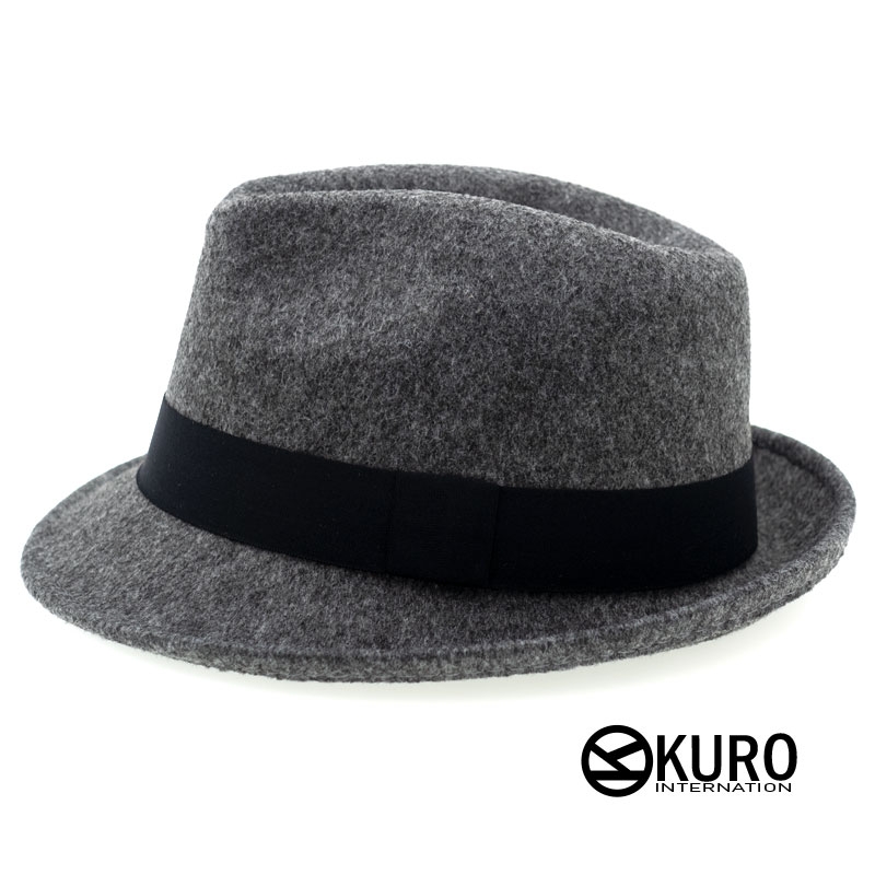 KURO-SHOP 灰色系 毛料紳士帽