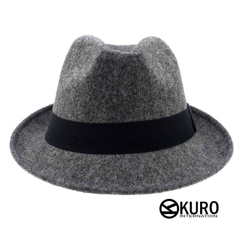 KURO-SHOP 灰色系 毛料紳士帽