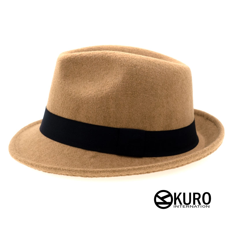 KURO-SHOP 鴕色系 毛料紳士帽