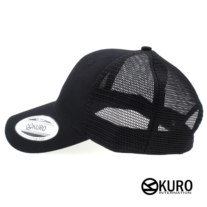 KURO-SHOP-黑色布網帽 老帽棒球帽