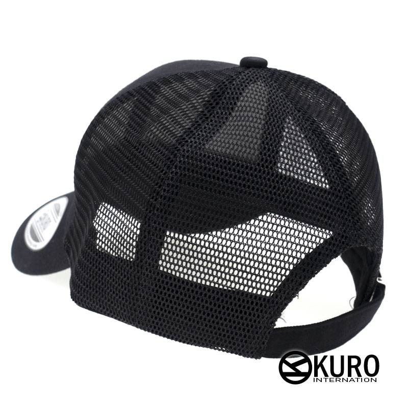 KURO-SHOP-黑色布網帽 老帽棒球帽