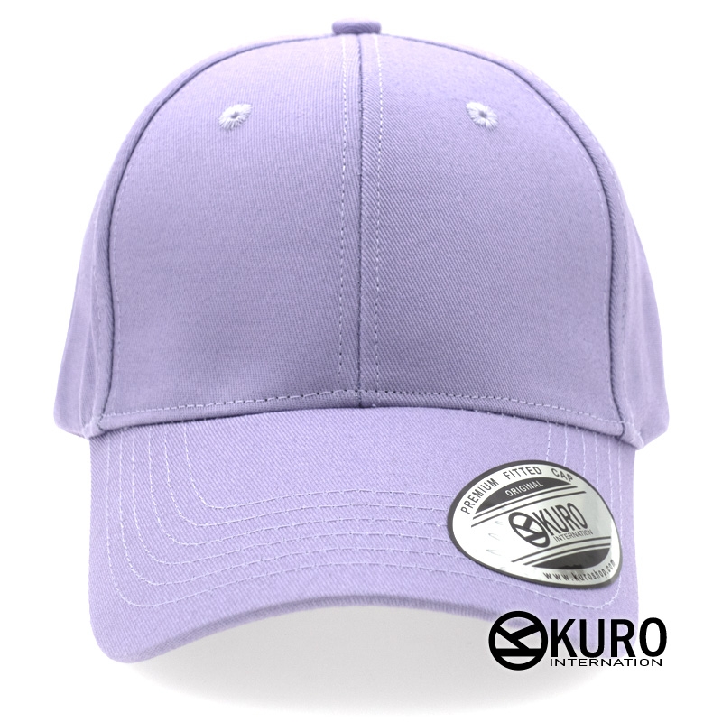 KURO-SHOP 淺紫色老帽棒球帽布帽(硬挺版)