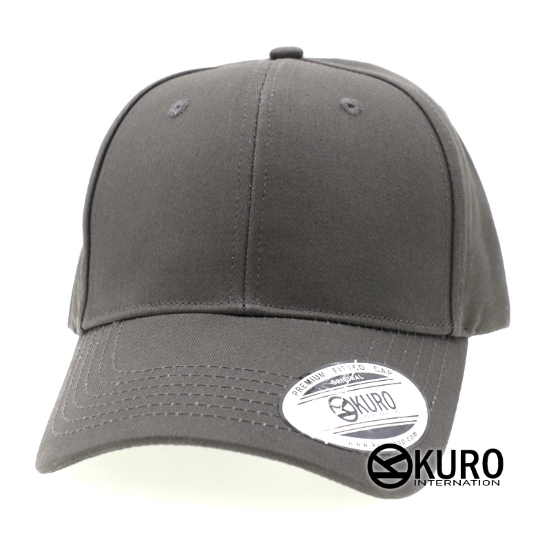 KURO-SHOP 灰綠色老帽棒球帽布帽(硬挺版)