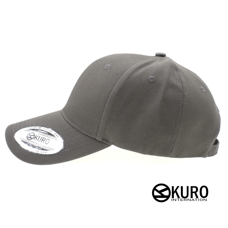 KURO-SHOP 灰綠色老帽棒球帽布帽(硬挺版)