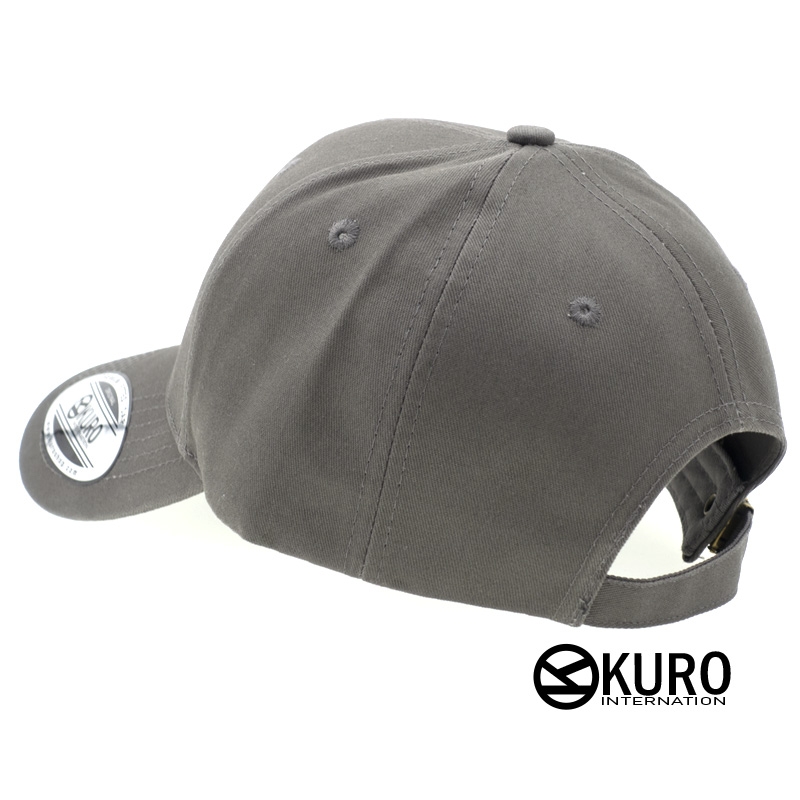 KURO-SHOP 灰綠色老帽棒球帽布帽(硬挺版)