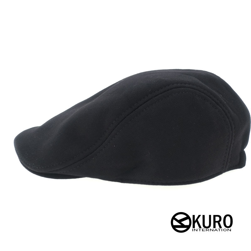 KURO-SHOP 黑色 棉質 小偷帽狩獵帽