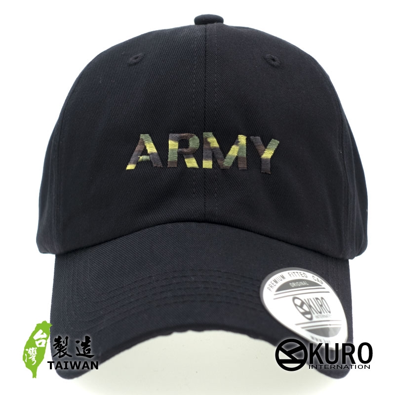 KURO-SHOP ARMY 迷彩線 電繡 老帽 棒球帽 布帽(側面可客製化)