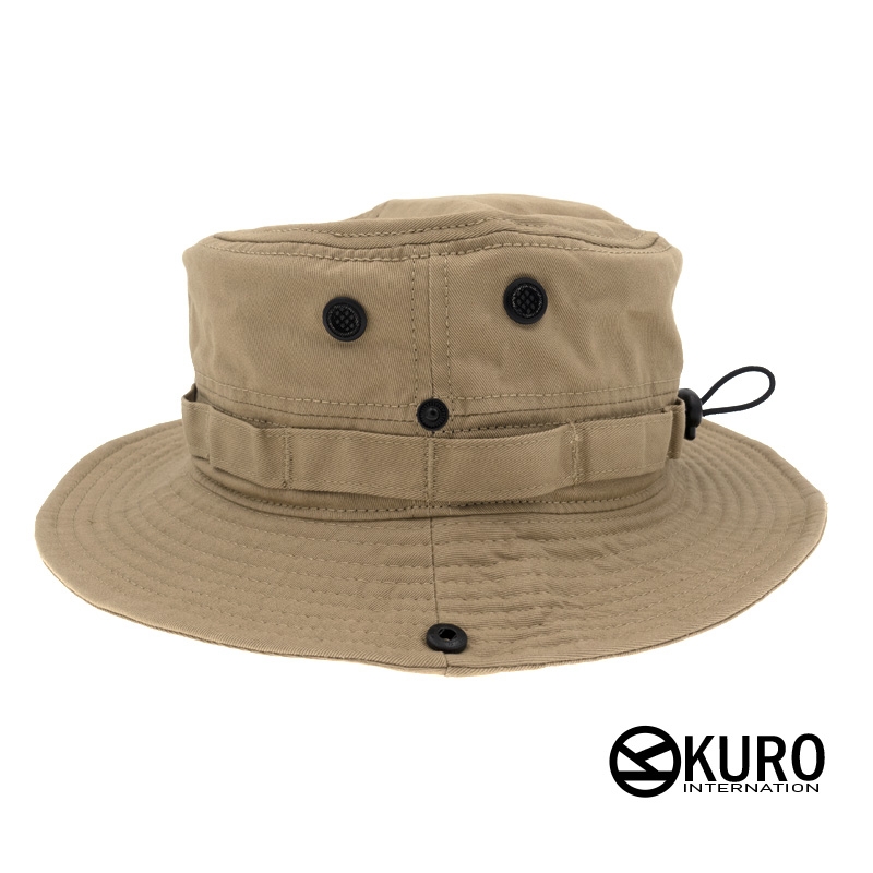 KURO-SHOP 卡色 棉質 可調帽圍 奔尼帽 漁夫帽(可客製化電繡)