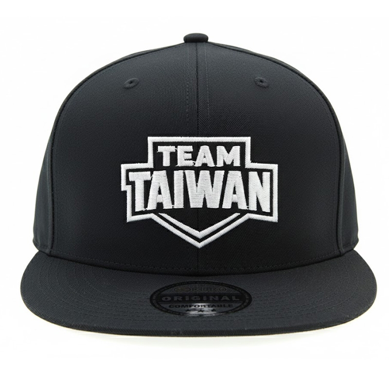 KURO-SHOP TEAM TAIWAN 立體繡 潮帽  平板帽-棒球帽(可客製化)