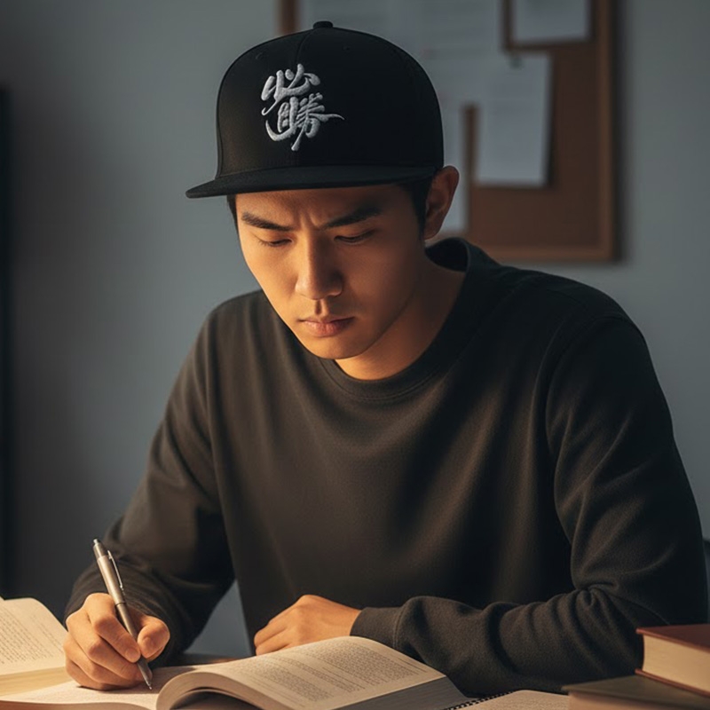 KURO-SHOP 必勝 立體繡 潮帽 平板帽-棒球帽(可客製化)