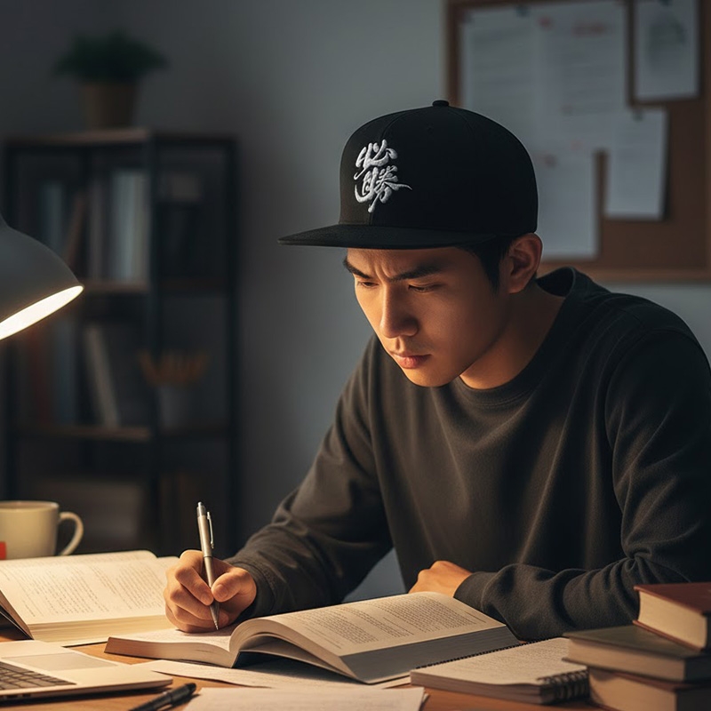 KURO-SHOP 必勝 立體繡 潮帽 平板帽-棒球帽(可客製化)