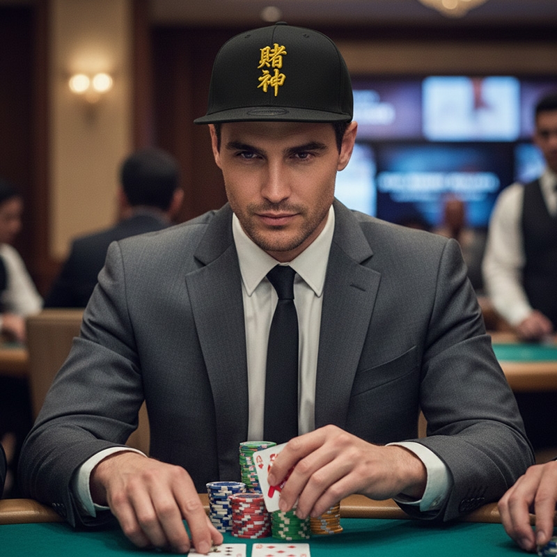 KURO-SHOP 賭神 立體繡 潮帽 平板帽-棒球帽(可客製化)