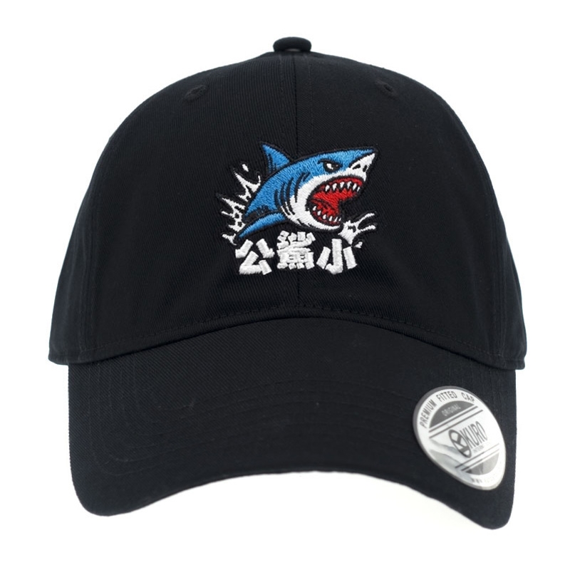 KURO-SHOP 公鯊小 電繡 老帽 棒球帽 布帽(可客製化)