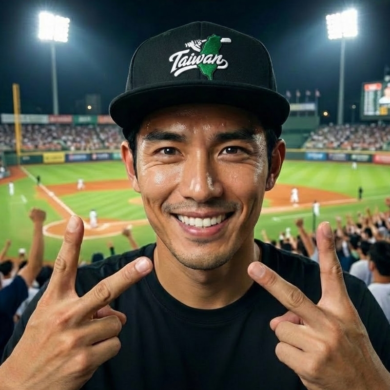 KURO-SHOP  Taiwan 打棒球 立體繡 潮帽  平板帽-棒球帽(可客製化)