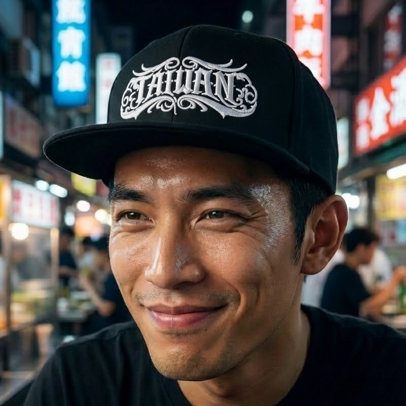 KURO-SHOP 復古花紋 Taiwan 潮帽 平板帽-棒球帽(可客製化)