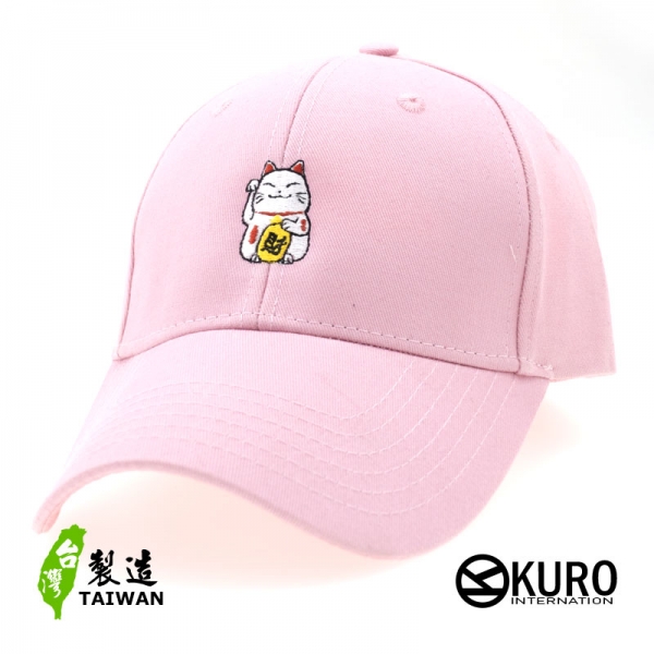 KURO-SHOP 招財貓 電繡 老帽 棒球帽 布帽(可客製化)