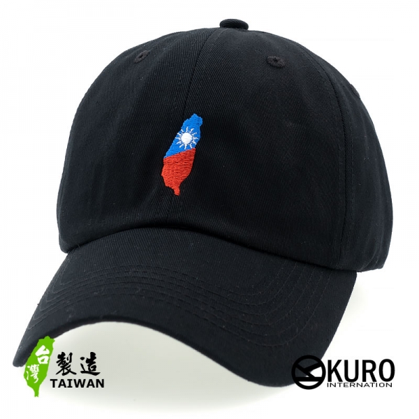 kuro 中華民國台灣地圖國旗老帽 棒球帽 布帽(側面可客製化)
