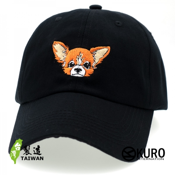 KURO-SHOP 吉娃娃犬 電繡 老帽 棒球帽 布帽(可客製化)