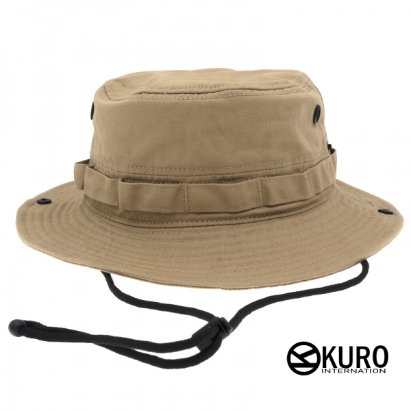 KURO-SHOP 卡色 棉質 可調帽圍 奔尼帽 漁夫帽(可客製化電繡)