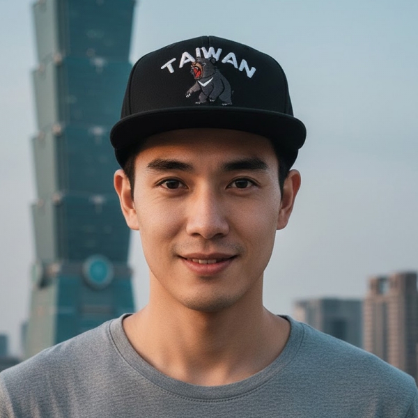 KURO-SHOP KURO-SHOP TAIWAN 黑熊 潮帽 平板帽-棒球帽(可客製化) 潮帽 平板帽-棒球帽(可客製化)