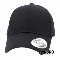 KURO-SHOP 黑色老帽棒球帽布帽(硬挺版)