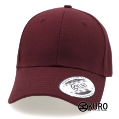 KURO-SHOP 棗紅色硬挺版老帽棒球帽布帽