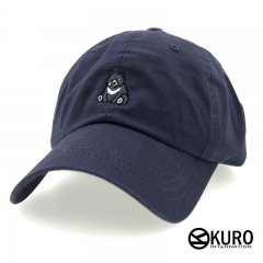 KURO-SHOP 台灣黑熊電繡 老帽 棒球帽 布帽(可客製化)