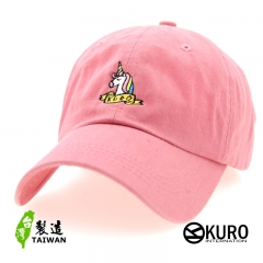 KURO-SHOP 獨角獸 電繡 老帽 棒球帽 布帽(可客製化)