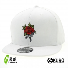 KURO-SHOP 玫瑰花ROSE 電繡板帽-棒球帽(可客製化)