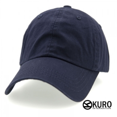 kuro-韓版水洗深灰色老帽棒球帽布帽