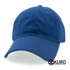 kuro-韓版水洗藍色老帽棒球帽布帽