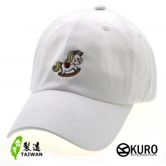 KURO-SHOP 可愛木馬 電繡 老帽 棒球帽 布帽(可客製化)
