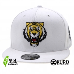 kuro設計款-刺繡老虎潮流板帽-棒球帽(側面可客製化)