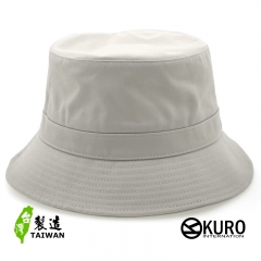 KURO-SHOP 台灣製造 卡其色棉質漁夫帽(可客製化電繡)