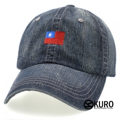KURO-SHOP 中華民國國旗 牛仔布 老帽 棒球帽 布帽(可客製化電繡)