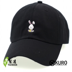 KURO-SHOP 玉兔 電繡 老帽 棒球帽 布帽(可客製化)