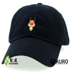 KURO-SHOP 麋鹿 電繡 老帽 棒球帽 布帽(可客製化)