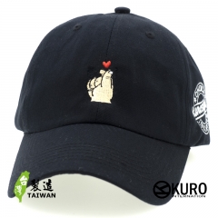 KURO-SHOP 小朋友愛您手勢 電繡 老帽 棒球帽 布帽(可客製化)