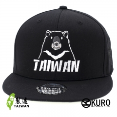 KURO-SHOP TAIWAN BLACK  BEAR 台灣黑熊 平板帽-棒球帽(可客製化)