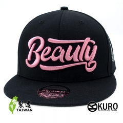 KURO-SHOP  Beauty  立體繡  平板帽-棒球帽(可客製化)
