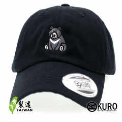 KURO-SHOP 台灣黑熊電繡 老帽 棒球帽 布帽(可客製化)