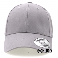 KURO-SHOP 灰色老帽棒球帽布帽(硬挺版)