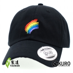 KURO-SHOP 彩虹 電繡 老帽 棒球帽 布帽(可客製化)