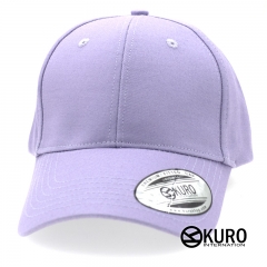 KURO-SHOP 淺紫色老帽棒球帽布帽(硬挺版)