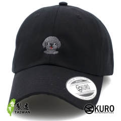 KURO-SHOP 貴賓犬 電繡 老帽 棒球帽 布帽(可客製化)